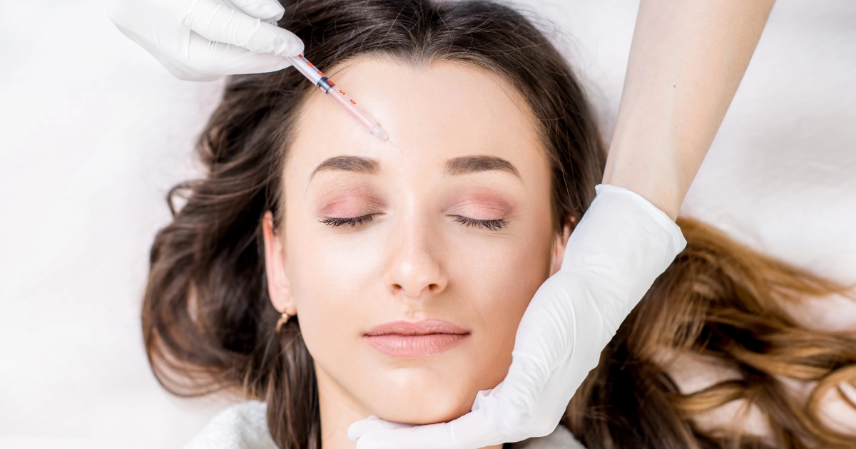 Young woman receiving Botox injections for Forehead Lines in Beverly Hills, CA